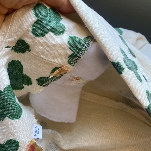 Summer Blazer with a belt white green Size S Linen St. Patric Lucky Jacket - Picture 14 of 15